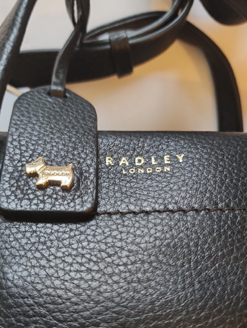 RADLEY LONDON Rivington Black Pebble Leather Satchel. NWT - Picture 7 of 15